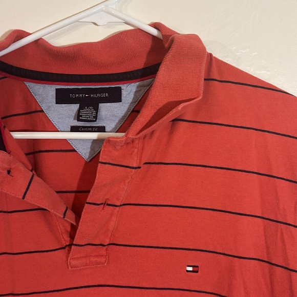 Men’s Tommy Hilfiger polo, coral colored - Picture 2 of 3